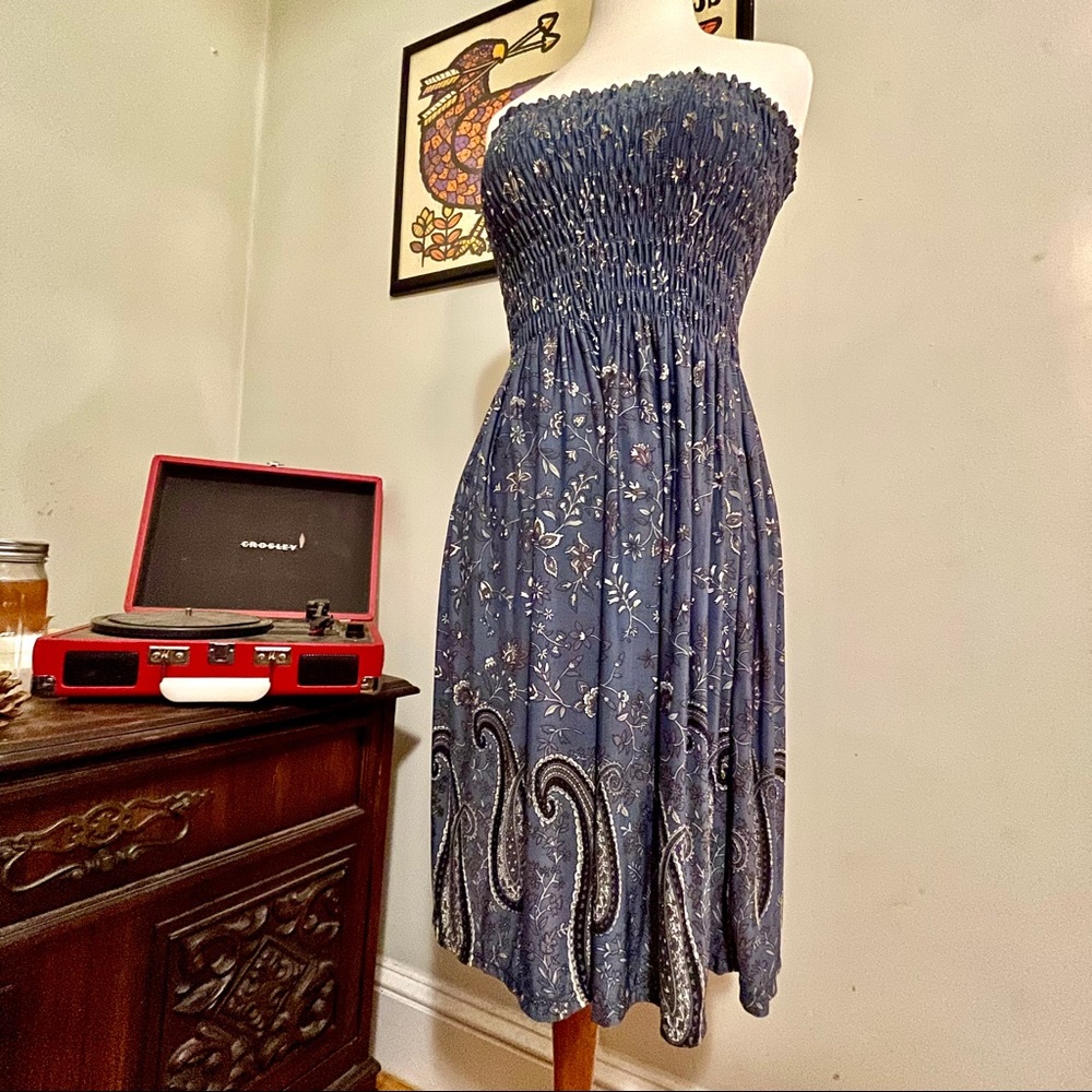 Strapless Satin Dress